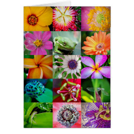 Blommönstret elegant Flowers and Creatures Hälsningskort