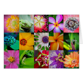 Blommönstret elegant Flowers and Creatures Hälsningskort