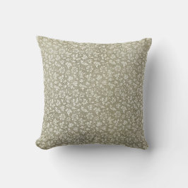 Blommönstret elegant Fransk Vintage Beige  Kudde