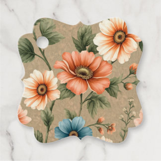 Blommönstret elegant gåvor etiketter