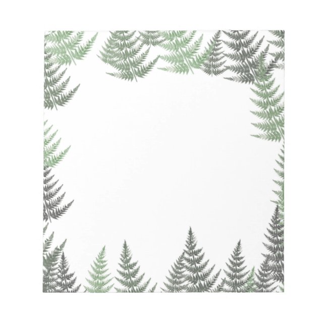 Blommönstret elegant Grönt framsida Anteckningsblock (Framsida)