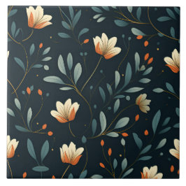 Blommönstret elegant kakelplatta