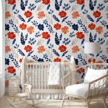 Blommönstret elegant minimalistisk vattenfärg