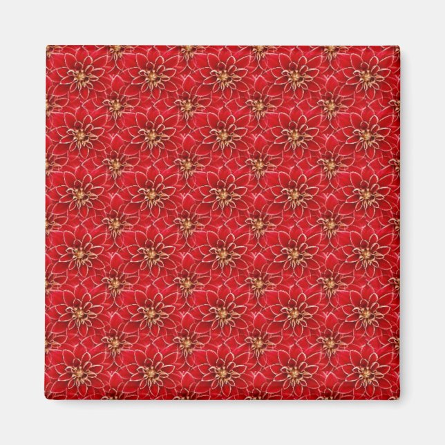 Blommönstret elegant Red Magnet (Framsidan)