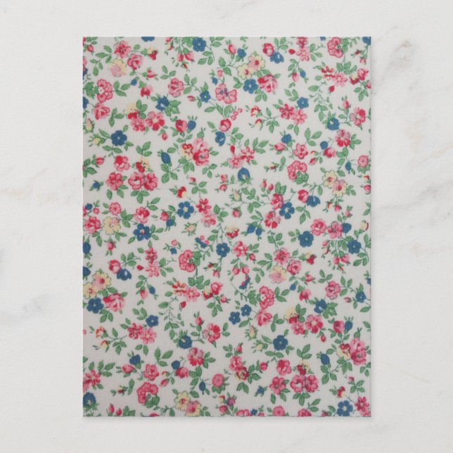 Blommönstret elegant trendig ro med vintage vykort (Framsida)