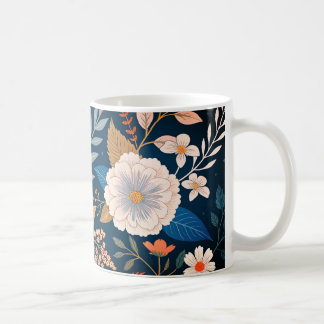 Blommönstret elegant | Vibrant botaniska Art Des Kaffemugg