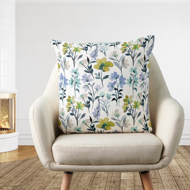 blommönstret elegant vintage för jokerblommor kudde (Skapare uppladdad)