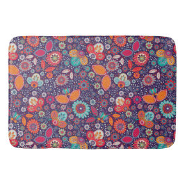 Blommönstret Färgkonsthämtning - natur Badrumsmatta