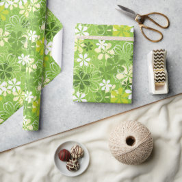 Blommönstret Färgkonsthämtning - natur Presentpapper