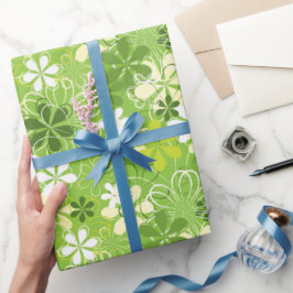 Blommönstret Färgkonsthämtning - natur Presentpapper