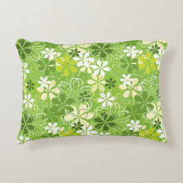 Blommönstret Färgkonsthämtning - natur Prydnadskudde