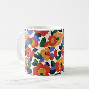 Blommönstret Fet Abstrakt Kaffemugg