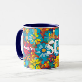 Blommönstret Fet Contemporary Vibrant Daisy Mugg