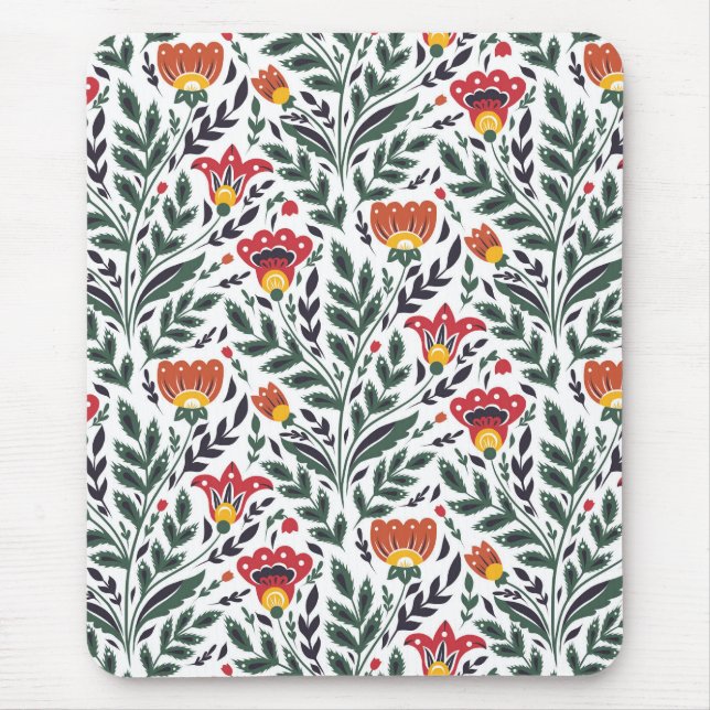 Blommönstret Folk art Musmatta (Framsidan)