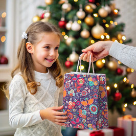 Blommönstret för färgstark batikillustration av na