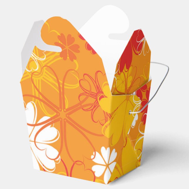 Blommönstret för illustration av Daisy i färgen Cu Presentaskar (Öppnad)