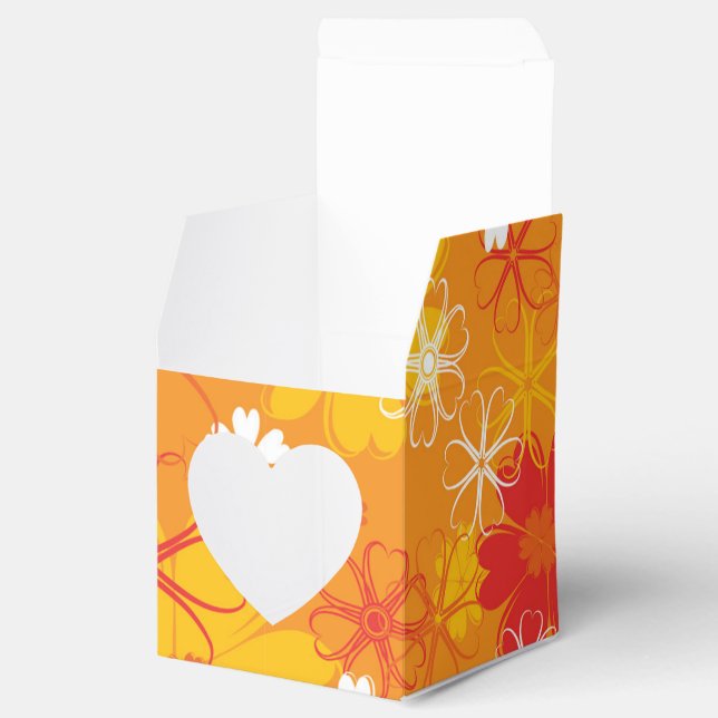 Blommönstret för illustration av Daisy i färgen Cu Presentaskar (Öppnad)