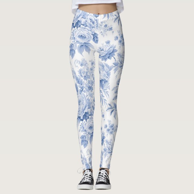 blommönstret fransk leggings (Framsida)