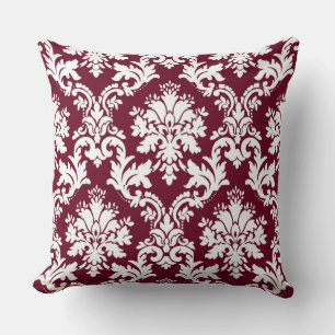 Blommönstret Gorgant Burgundy Damask Kudde