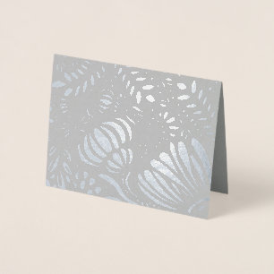 Blommönstret guld eller Silver i modern Elegant Folierat Kort