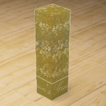 Blommönstret guld Glitter Presentask För Vinflaska<br><div class="desc">Trendig och chic guld glitter personlig vin. Underbar för helgdag ge gåva.</div>