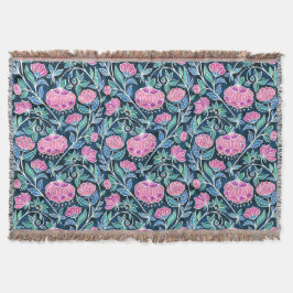Blommönstret Jewel Toned Boho Chalk Chintz Filt
