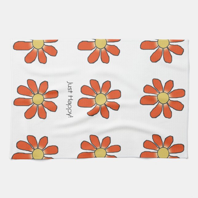 Blommönstret JUST LYCKLIG Graphic Kökshandduk (Horisontell)