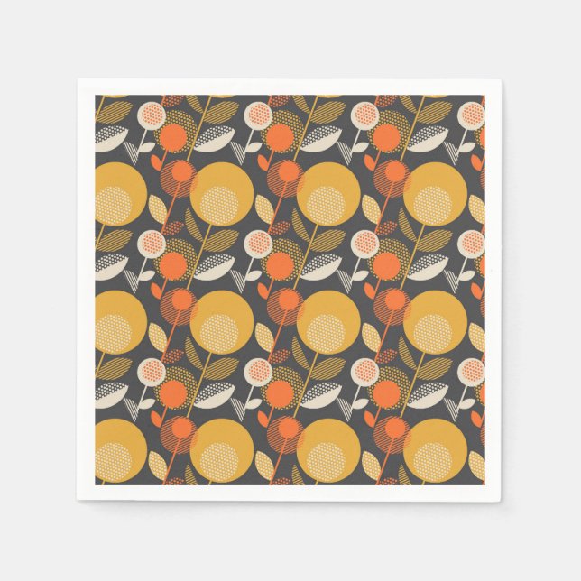 Blommönstret Klassisk återföring Pappersservett (Framsidan)