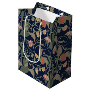 Blommönstret Klassiskt antique Blue Art nouveau