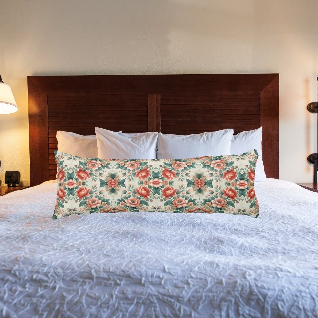 Blommönstret Land Cottage Kroppskudde (Skapare uppladdad)