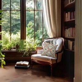 Blommönstret Land Cottage Kudde