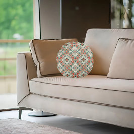 Blommönstret Land Cottage Rund Kudde