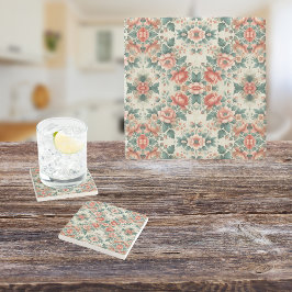 Blommönstret Land Cottage Stenunderlägg