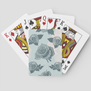 Blommönstret med steg casinokort
