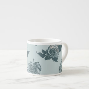 Blommönstret med steg espressomugg