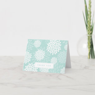 Blommönstret Mint Chrysanthemums Tack Kort