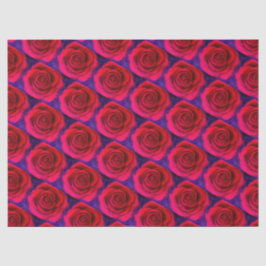 Blommönstret Modern Girly Red Rosa ros