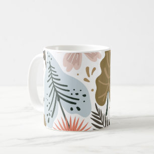 Blommönstret Modern Söt Foliage Kaffemugg
