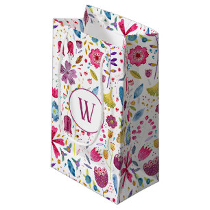 Blommönstret Monogram första vattenfärgen