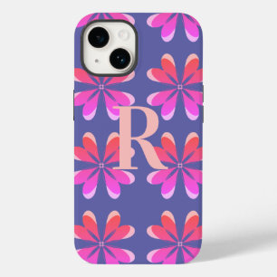 Blommönstret Monogram Periwinkle Retro