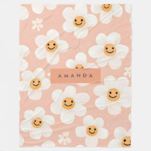 Blommönstret Monogram Personlig Smile Daisy