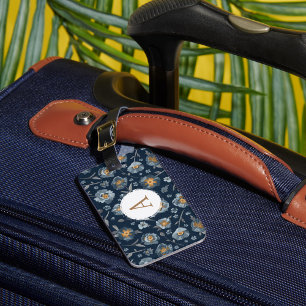 Blommönstret Monogram Poppies Bagagebricka