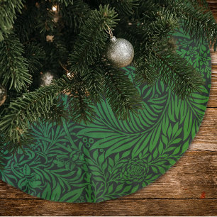 Blommönstret Ombre för vintage Grönt Julgransmatta Borstad Polyester