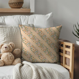 Blommönstret Pastellavfasning diagonalt rand Kudde