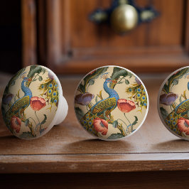 Blommönstret Peacock Art nouveau Knopp