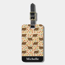 Blommönstret personlig Bear