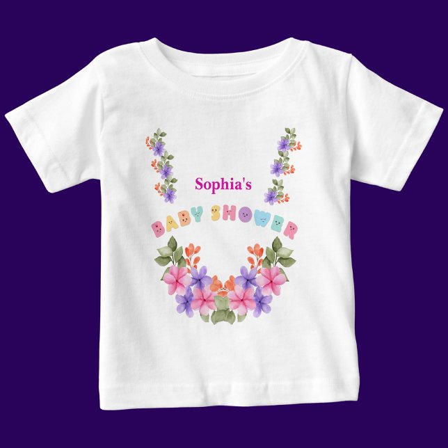 Blommönstret personlig Cute T Shirt (Skapare uppladdad)