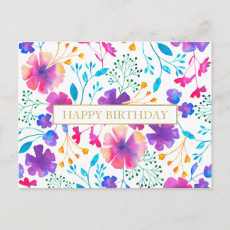 Blommönstret personlig Message Postcard Vykort