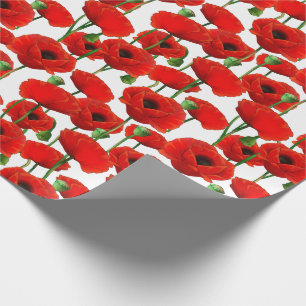 Blommönstret Red Poppies Presentpapper