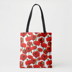 Blommönstret Red Poppies Tygkasse